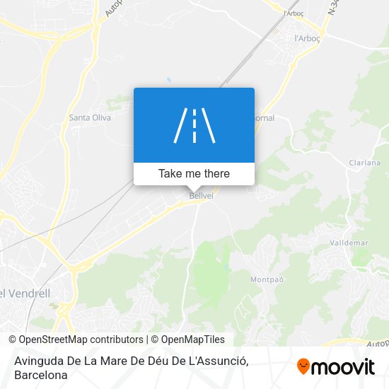 Avinguda De La Mare De Déu De L'Assunció map