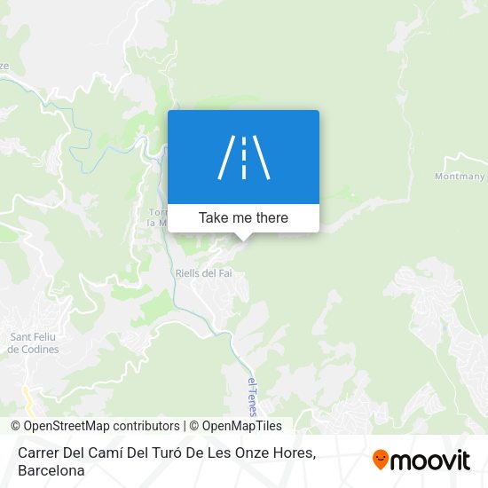Carrer Del Camí Del Turó De Les Onze Hores map