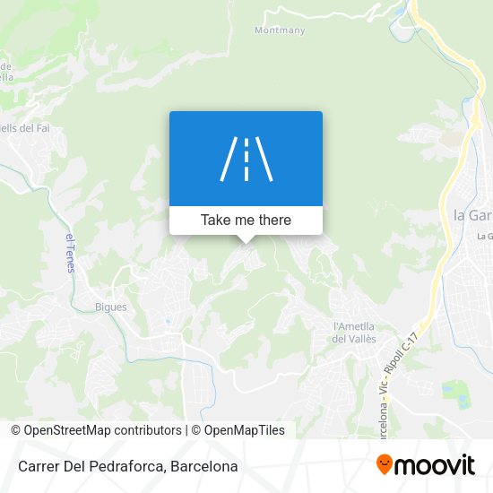 Carrer Del Pedraforca map
