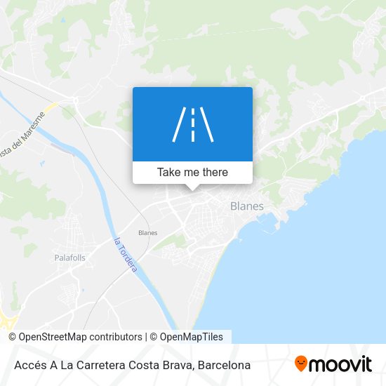 Accés A La Carretera Costa Brava map
