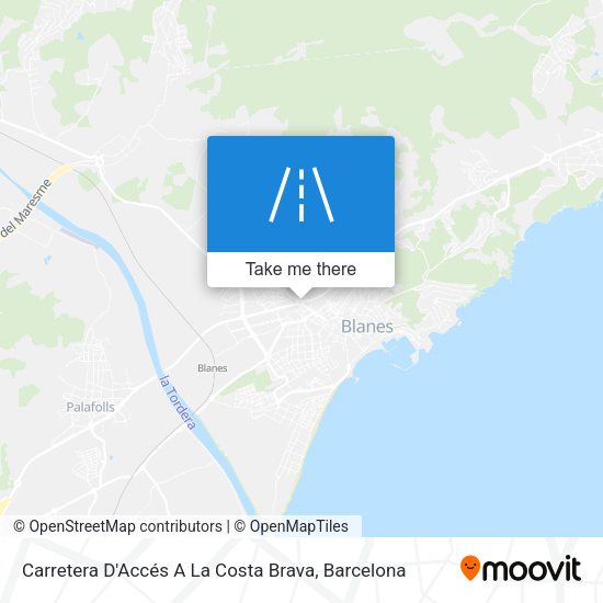 Carretera D'Accés A La Costa Brava map