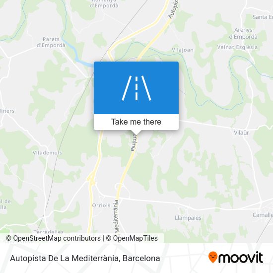 Autopista De La Mediterrània map
