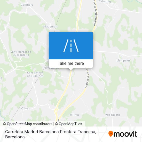 Carretera Madrid-Barcelona-Frontera Francesa map
