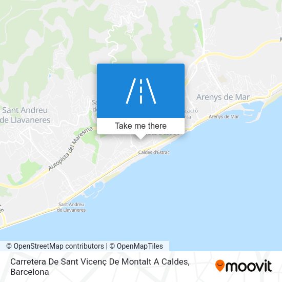 Carretera De Sant Vicenç De Montalt A Caldes map