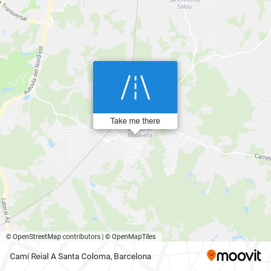 mapa Camí Reial A Santa Coloma
