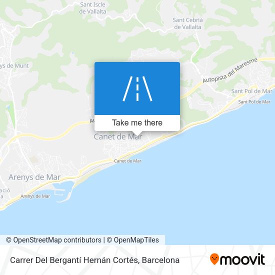 Carrer Del Bergantí Hernán Cortés map