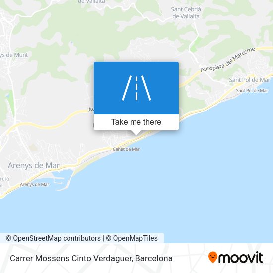 Carrer Mossens Cinto Verdaguer map