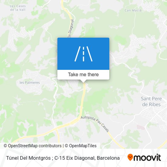 Túnel Del Montgrós ; C-15 Eix Diagonal map