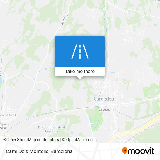 Camí Dels Montells map