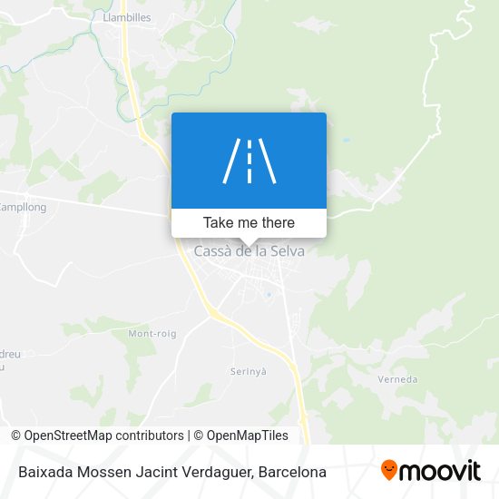 Baixada Mossen Jacint Verdaguer map