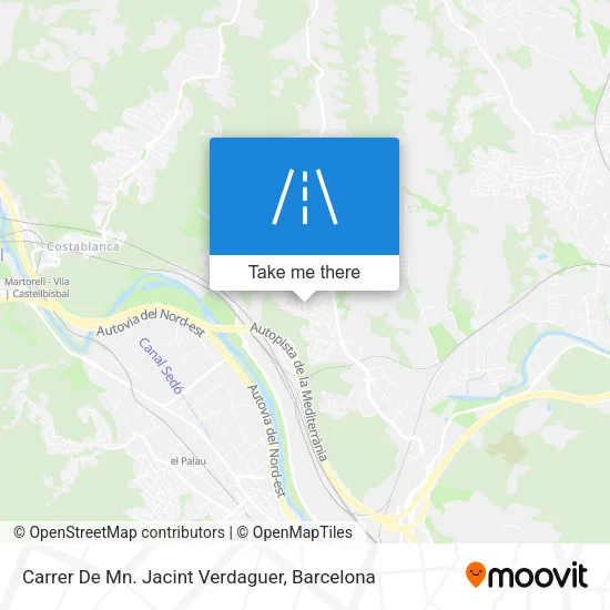 mapa Carrer De Mn. Jacint Verdaguer