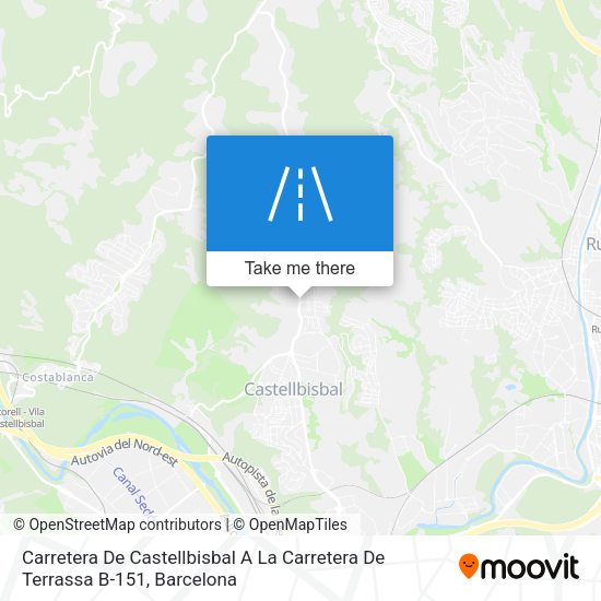 Carretera De Castellbisbal A La Carretera De Terrassa B-151 map