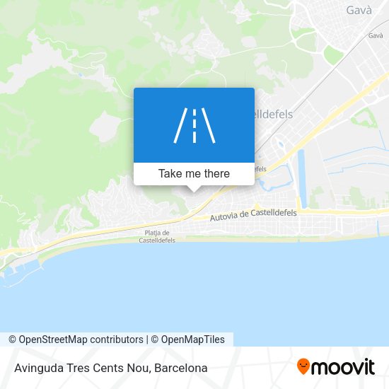 Avinguda Tres Cents Nou map