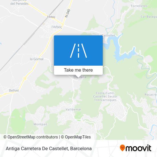 Antiga Carretera De Castellet map