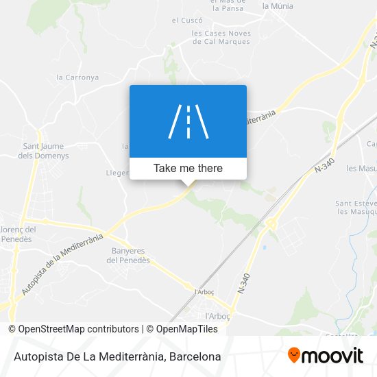 Autopista De La Mediterrània map