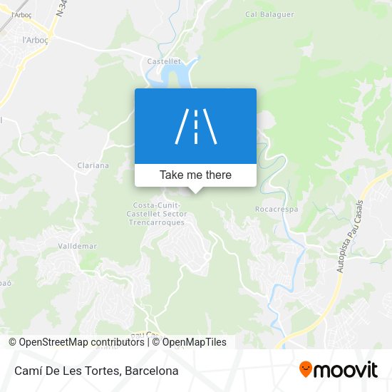 Camí De Les Tortes map
