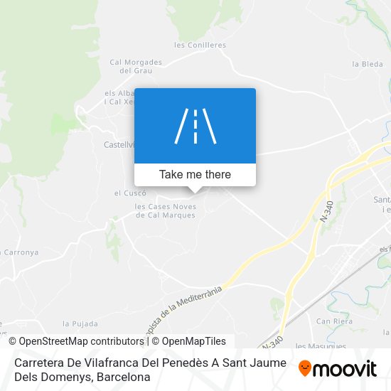 Carretera De Vilafranca Del Penedès A Sant Jaume Dels Domenys map