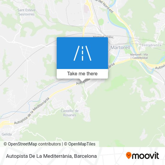 Autopista De La Mediterrània map