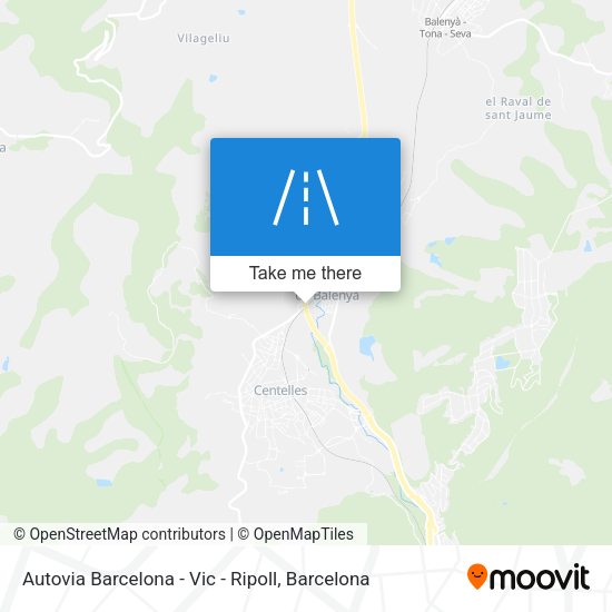 Autovia Barcelona - Vic - Ripoll map