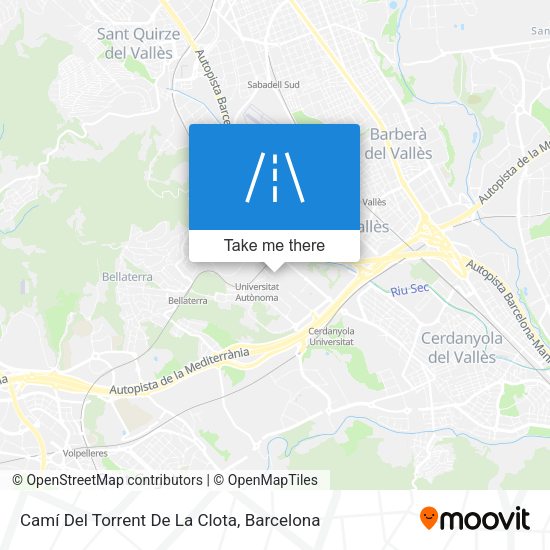 Camí Del Torrent De La Clota map