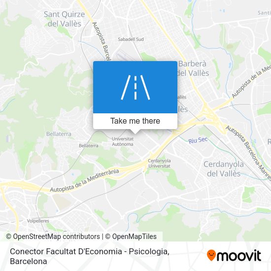 Conector Facultat D'Economia - Psicologia map
