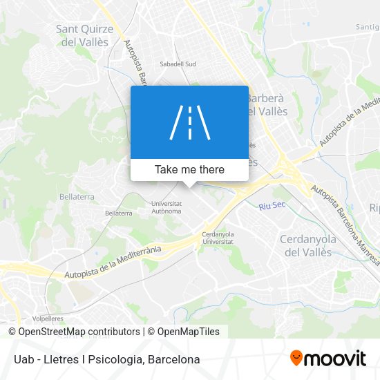 Uab - Lletres I Psicologia map