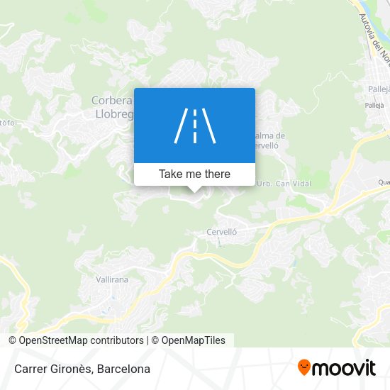 Carrer Gironès map
