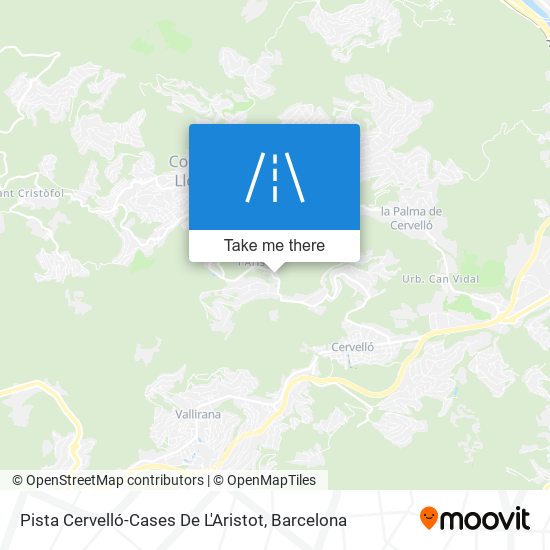 Pista Cervelló-Cases De L'Aristot map