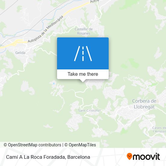 Camí A La Roca Foradada map