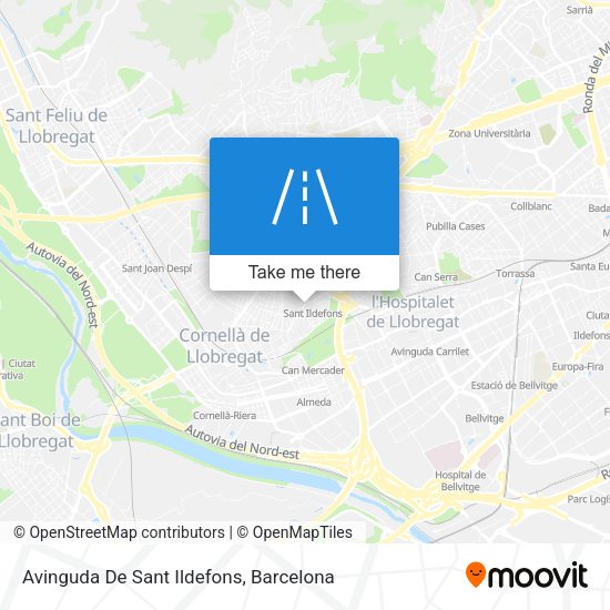 Avinguda De Sant Ildefons map