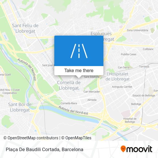 Plaça De Baudili Cortada map