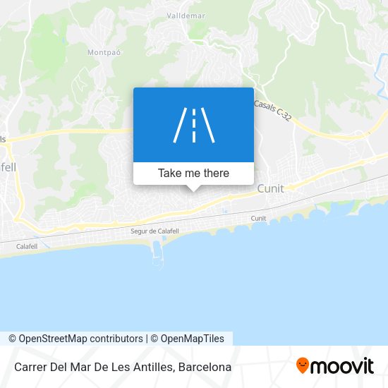 Carrer Del Mar De Les Antilles map