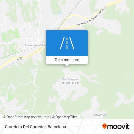 Carretera Del Corredor map