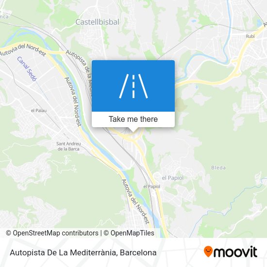 Autopista De La Mediterrània map