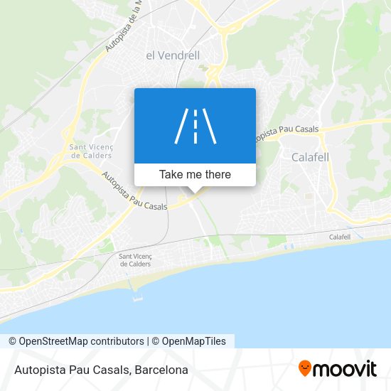 Autopista Pau Casals map
