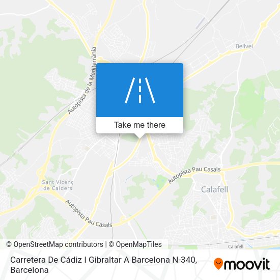 Carretera De Cádiz I Gibraltar A Barcelona N-340 map