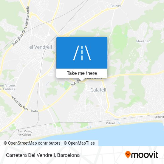 Carretera Del Vendrell map