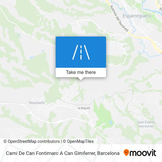 Camí De Can Fontimarc A Can Gimferrer map