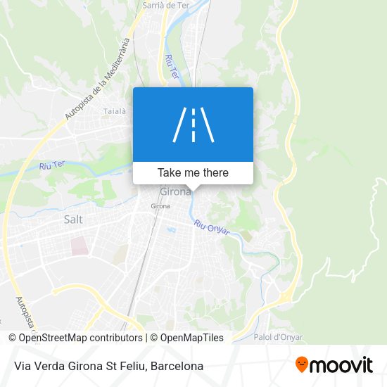 Via Verda Girona St Feliu map