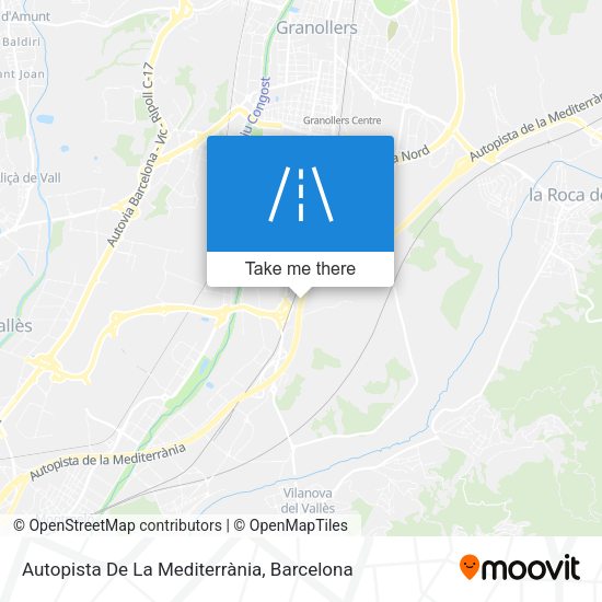Autopista De La Mediterrània map