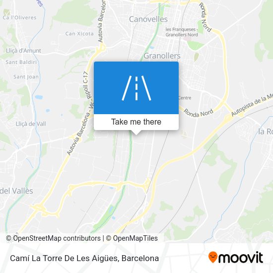 Camí La Torre De Les Aigües map