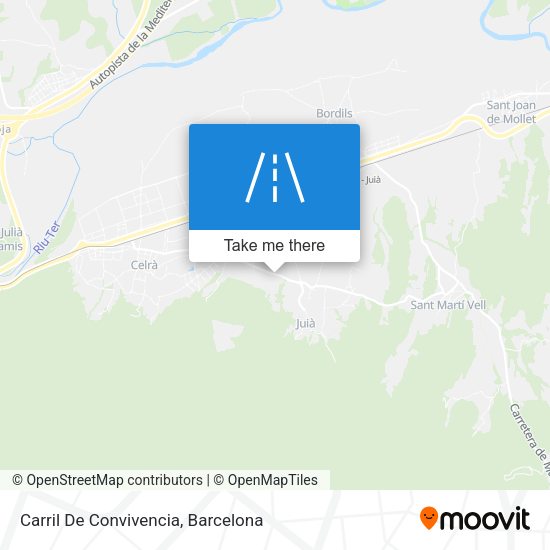 Carril De Convivencia map