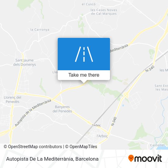 Autopista De La Mediterrània map
