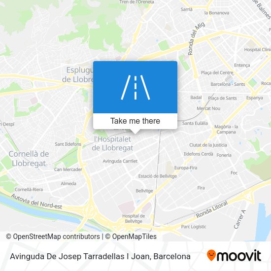 Avinguda De Josep Tarradellas I Joan map
