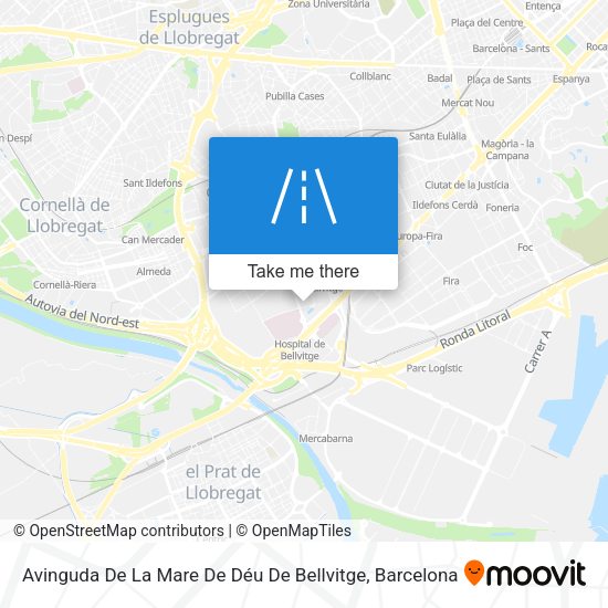 Avinguda De La Mare De Déu De Bellvitge map