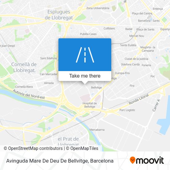 Avinguda Mare De Deu De Bellvitge map