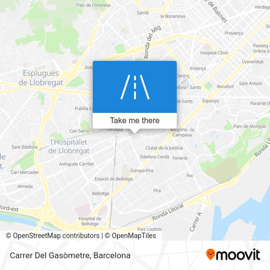 Carrer Del Gasòmetre map