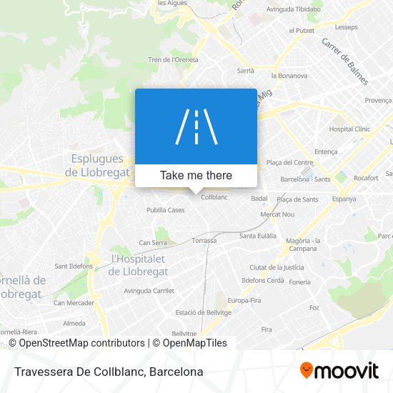 Travessera De Collblanc map