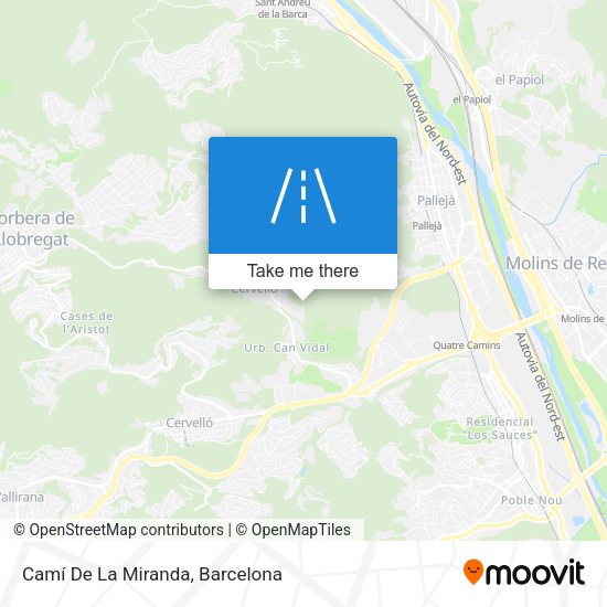 Camí De La Miranda map