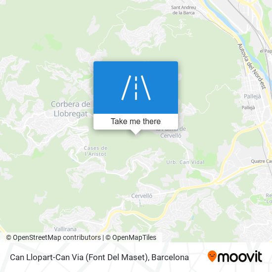 Can Llopart-Can Via (Font Del Maset) map